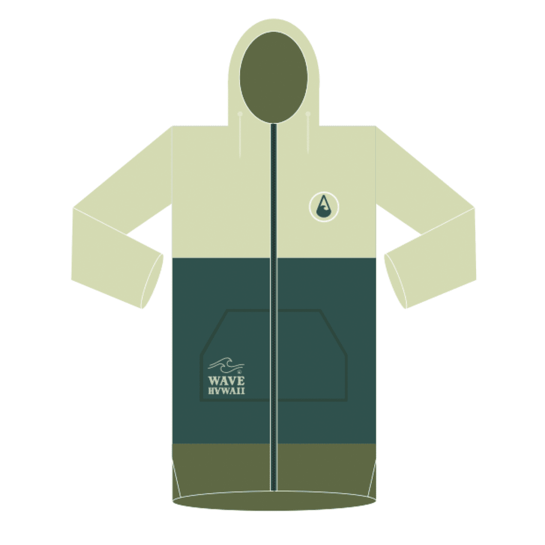 Reißverschluss Poncho Pattaya Zip Ponchos WAVE HAWAII S