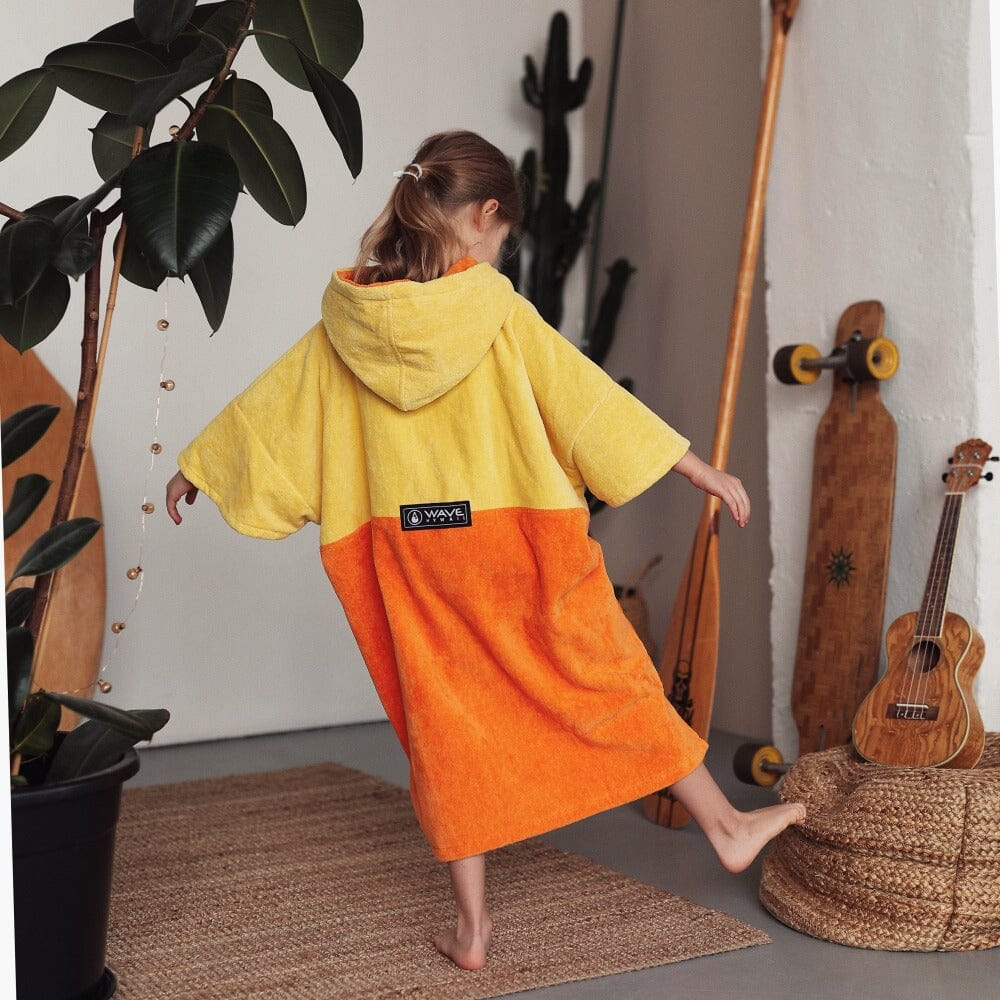 Poncho Beach, Baumwolle Velours Kids Ponchos WAVE HAWAII