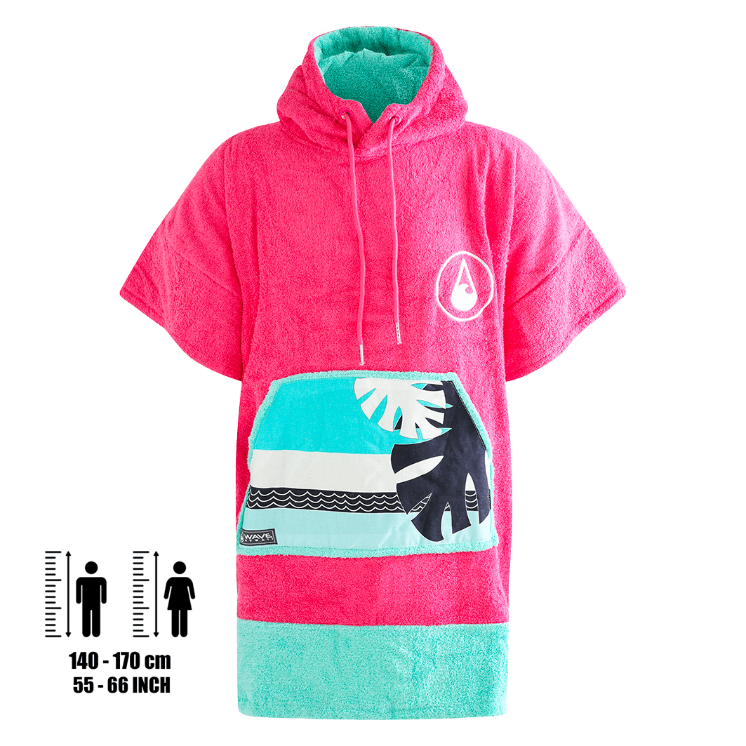Bambus-Poncho Pink Wave Style Ponchos WAVE HAWAII
