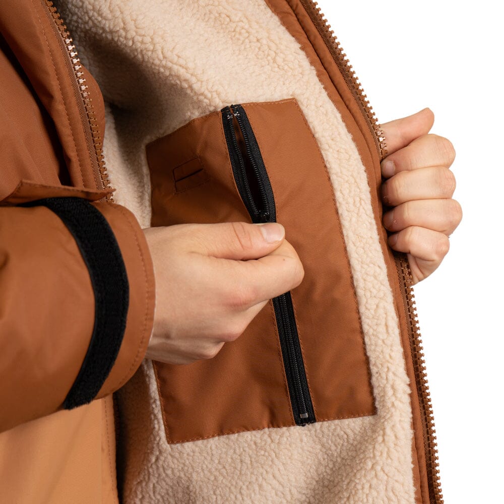 Storm Robe Yukon Brown - Wasserdichter Umkleidemantel Wasserdichte Storm Ponchos WAVE HAWAII