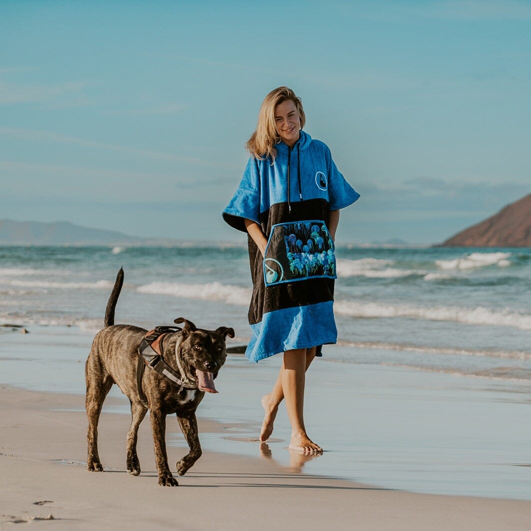 Poncho Jellygang, Baumwolle Velours Style Ponchos WAVE HAWAII