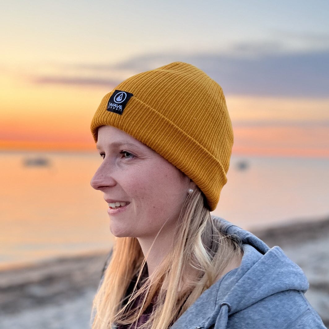 WAVE HAWAII Beanie Bio Cotton Mustard Beanie Wave Hawaii