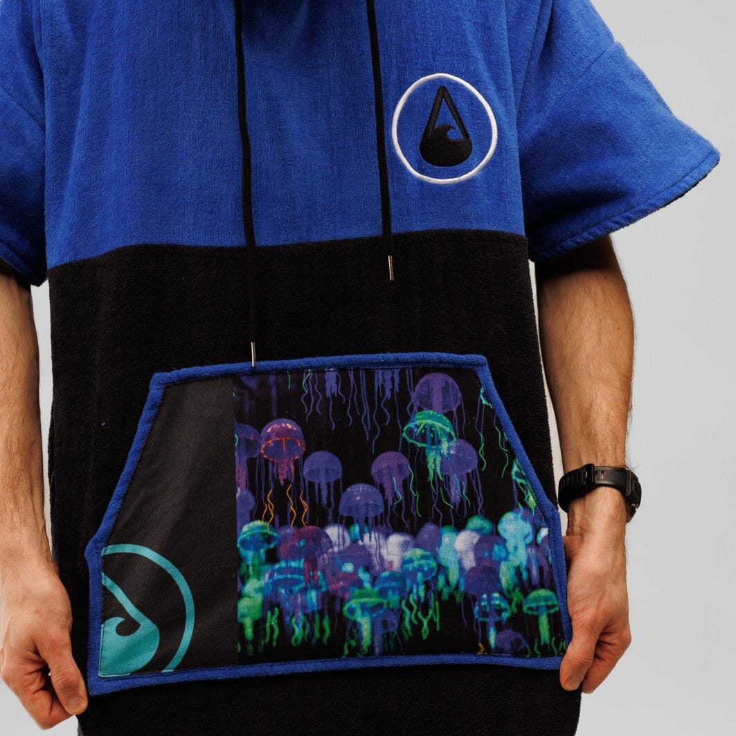 Poncho Jellygang, Baumwolle Velours Style Ponchos WAVE HAWAII