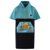 Travel Poncho Pahoa, Baumwolle Waffle Piquee Travel Ponchos WAVE HAWAII