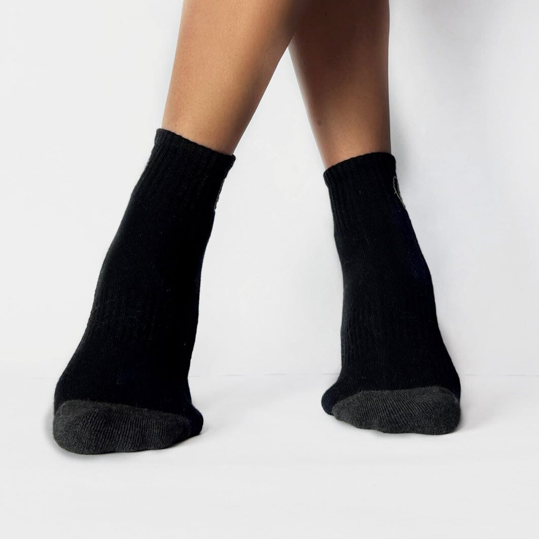 Cotton Ankle Socks schwarz Socken WAVE HAWAII