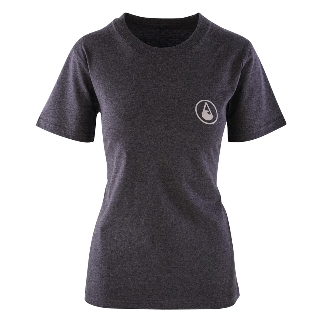 T-Shirt Kalaoa Women, Heather Black Denim, Bio Baumwolle T-Shirt WAVE HAWAII