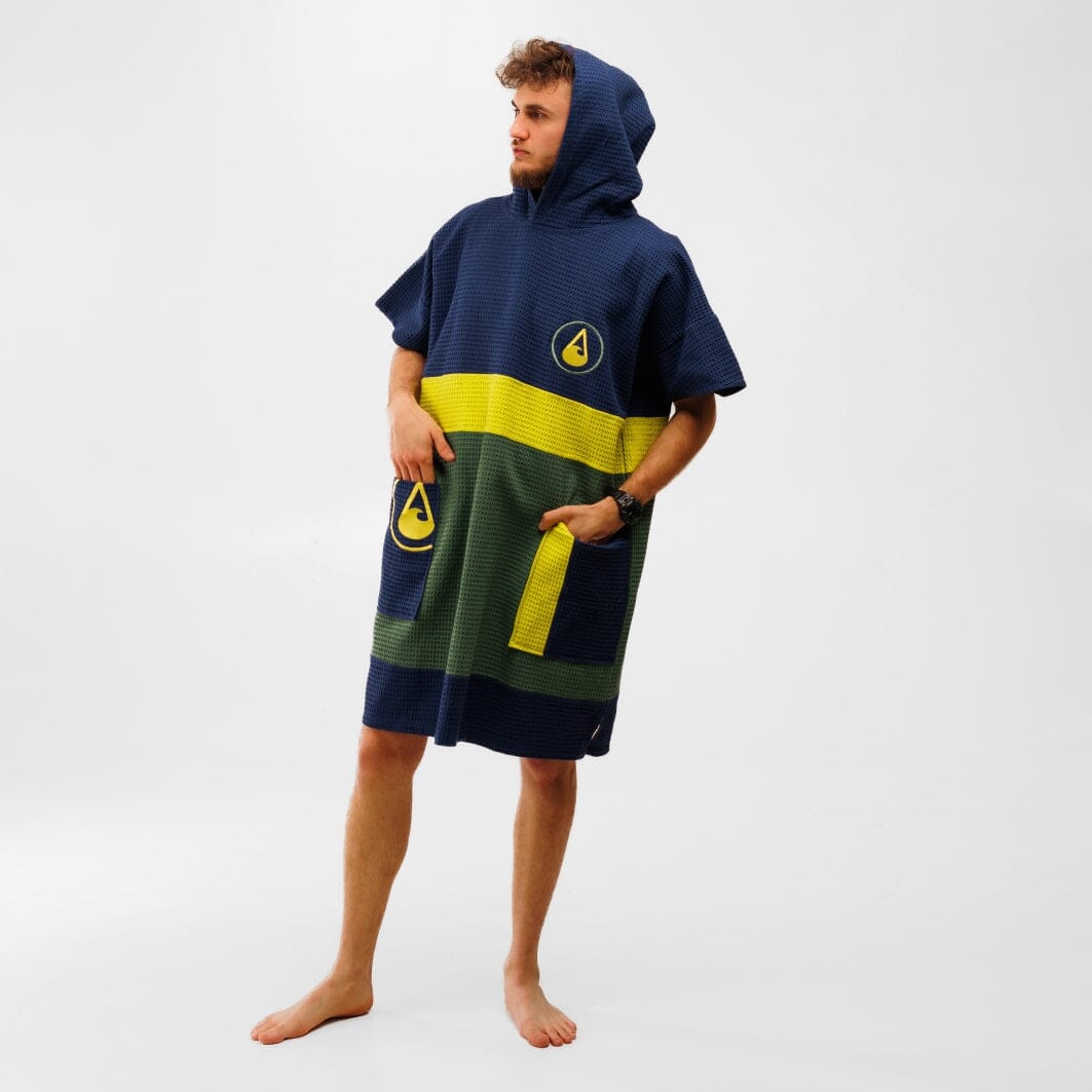 Travel Poncho Pampatar, Baumwolle Waffle Piquee Travel Ponchos WAVE HAWAII