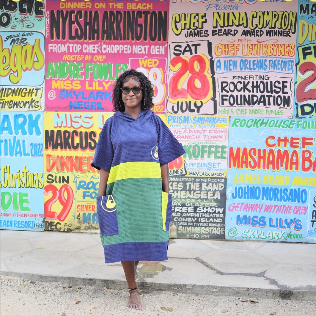 Travel Poncho Pampatar, Baumwolle Waffle Piquee Travel Ponchos WaveHawaii
