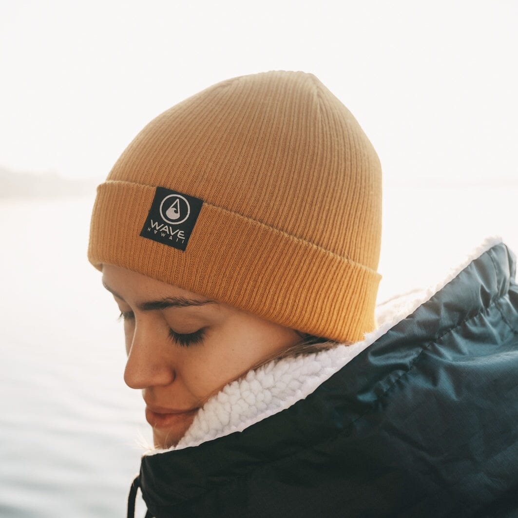 WAVE HAWAII Beanie Bio Cotton Mustard Beanie Wave Hawaii