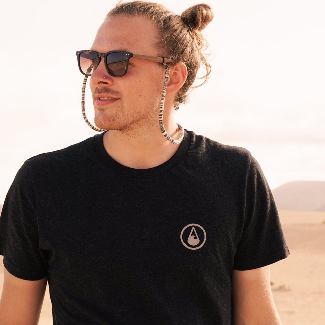 T-Shirt Kalaoa, Heather Black, Bio Baumwolle T-Shirt WAVE HAWAII