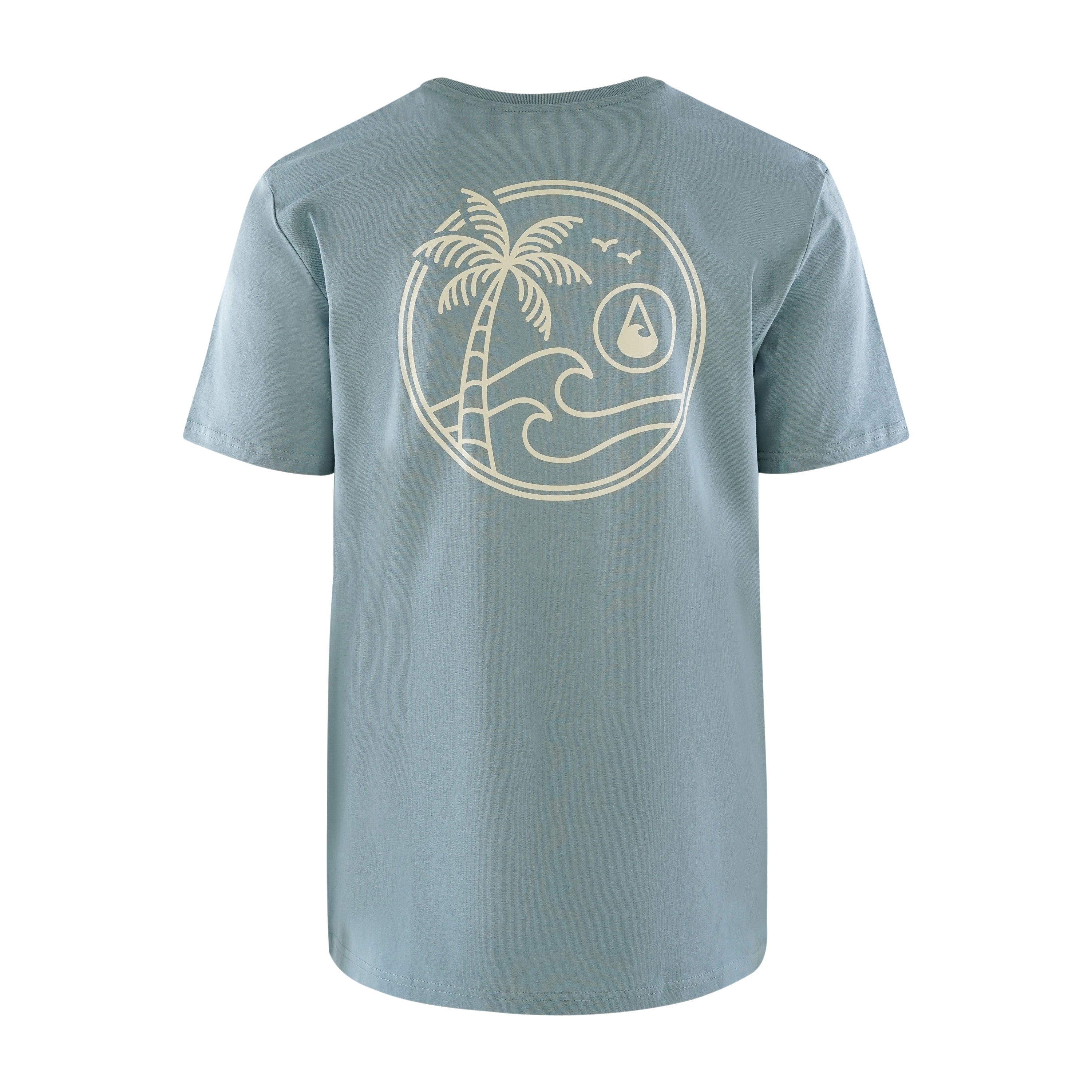 T-Shirt Waimea Blue, Bio Baumwolle T-Shirt WAVE HAWAII