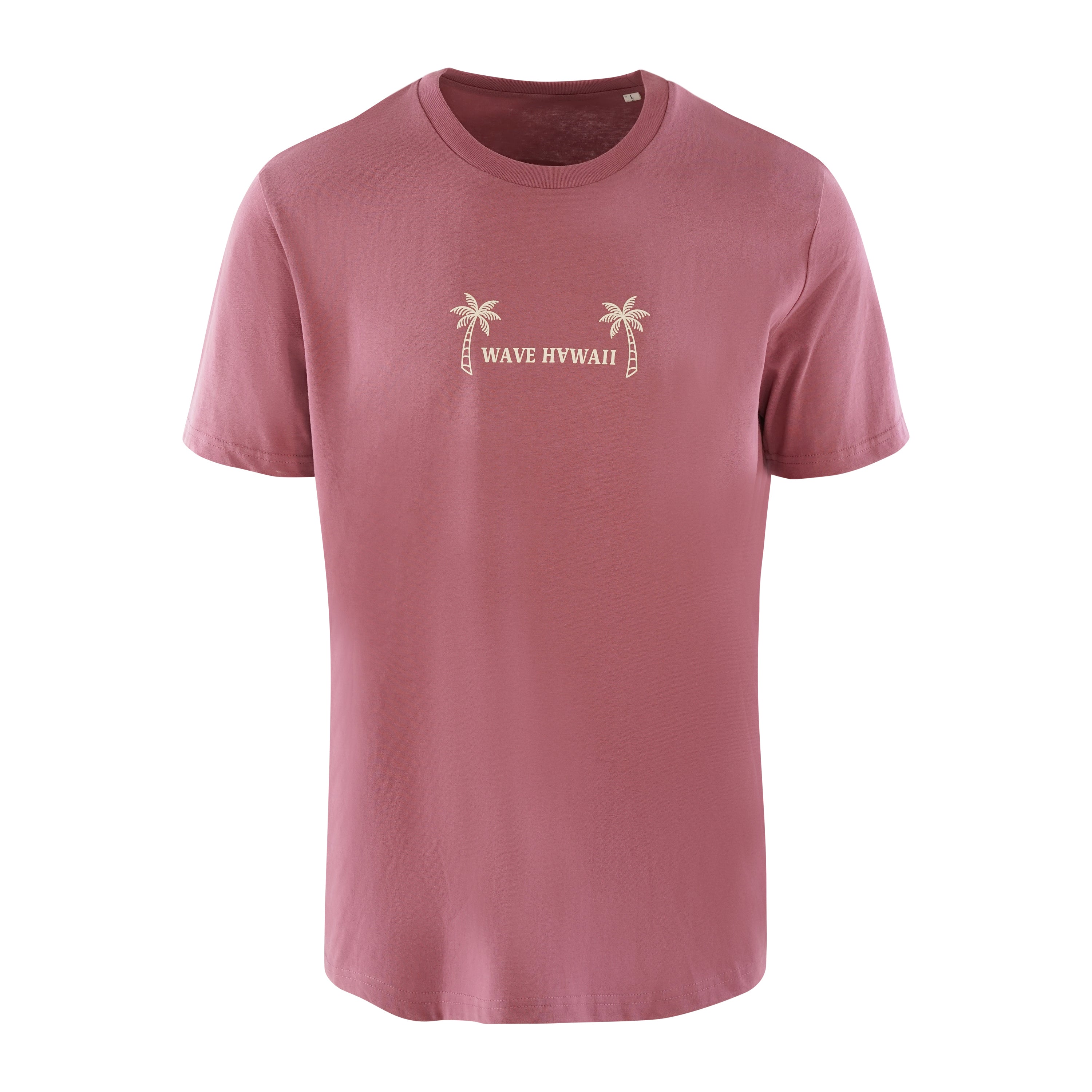 T-Shirt Waimea Hibiscus Red, Bio Baumwolle T-Shirt WAVE HAWAII