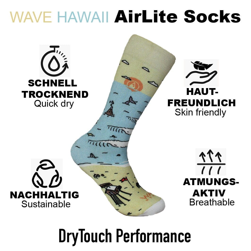 AirLite DryTouch Socks Design 2 Socken WAVE HAWAII 