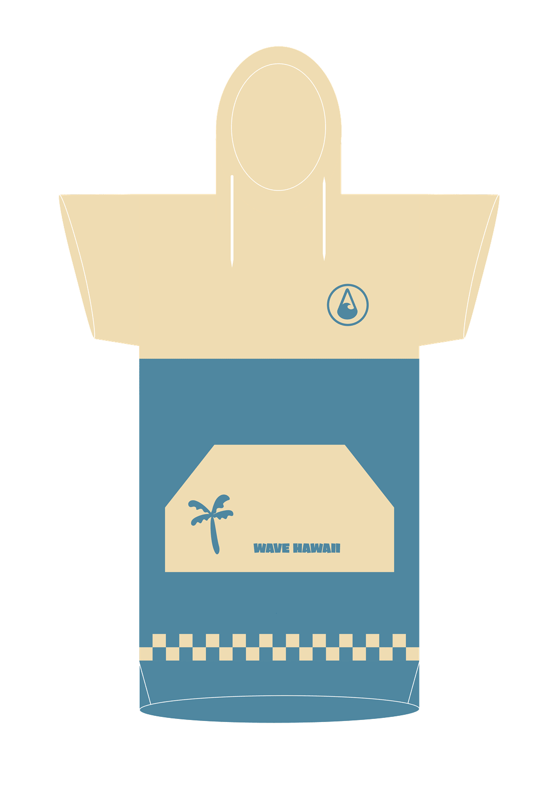 NatureLite Travel Poncho Checkboard Travel Ponchos WAVE HAWAII 