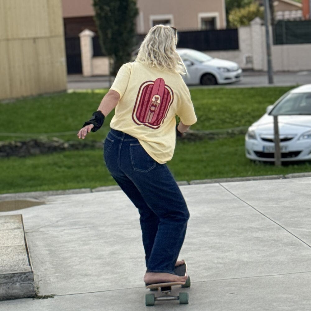 T-Shirt Surfergirl, Bio Baumwolle, Unisex Relaxed Fit T-Shirt WAVE HAWAII 