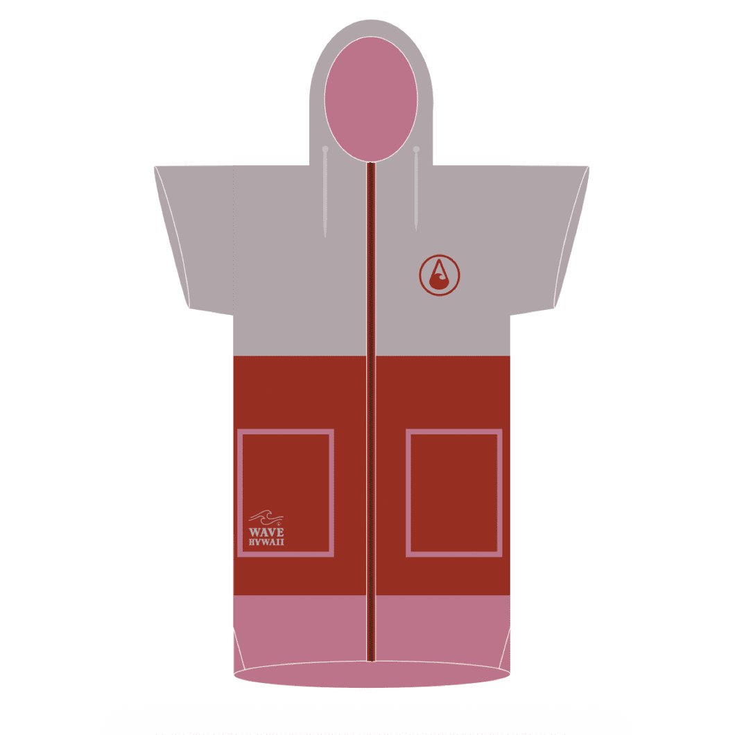 Reißverschluss Poncho Phuket Zip Ponchos WAVE HAWAII 