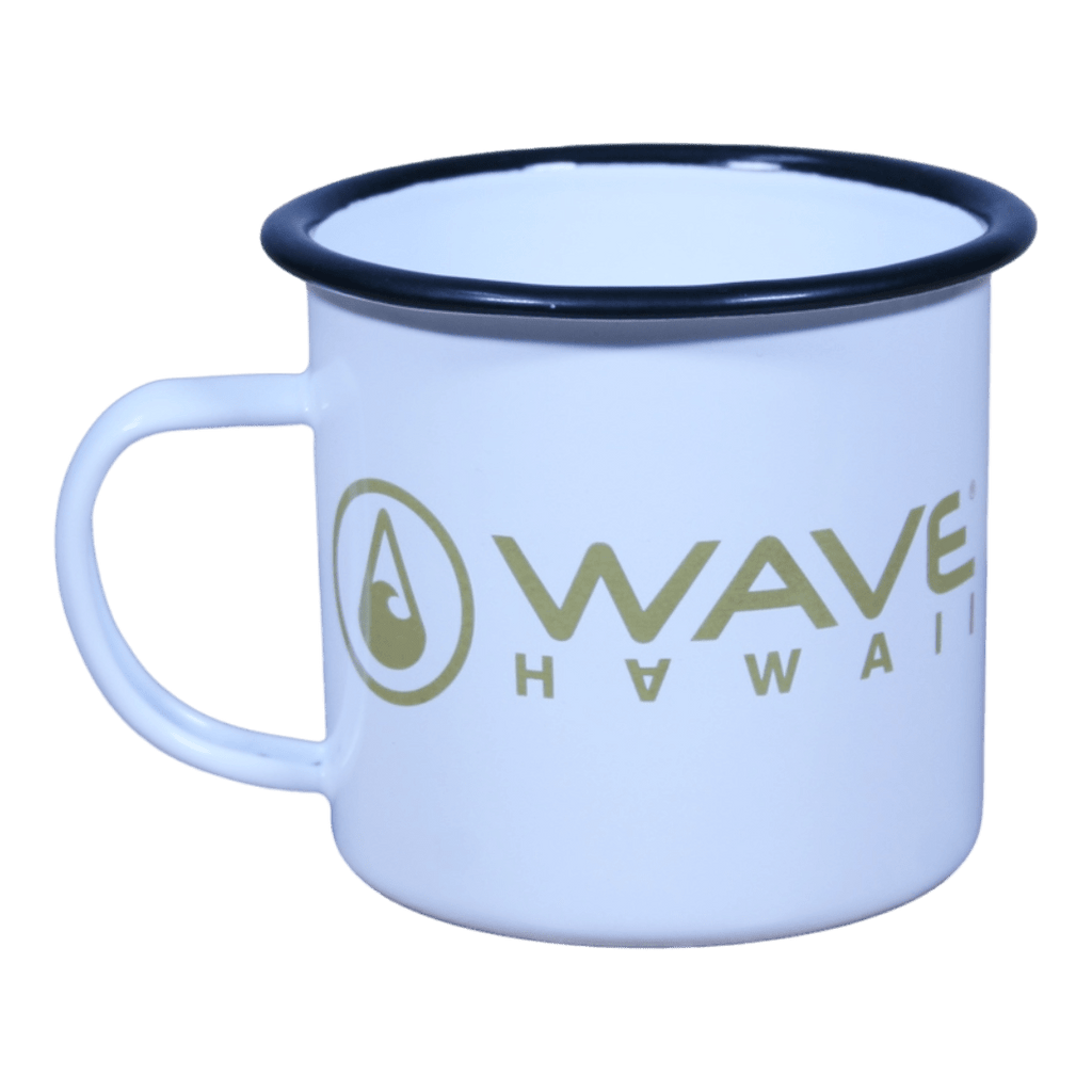 Emaille-Tasse black-gold, 350 ml Tasse WAVE HAWAII 