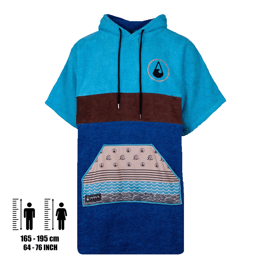 AirLite Poncho Blue Style Ponchos WAVE HAWAII 