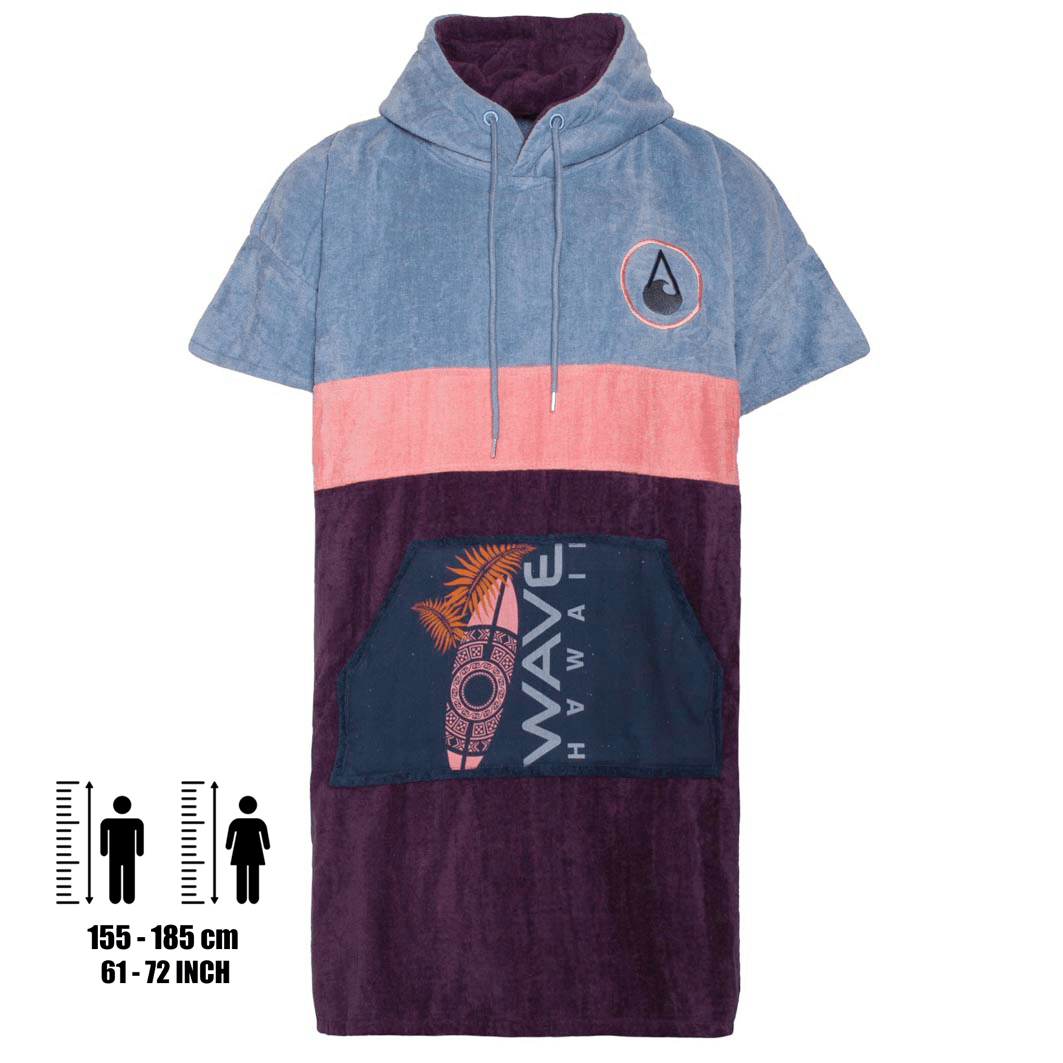 Poncho Kiholo, Baumwolle Velours Style Ponchos WAVE HAWAII 