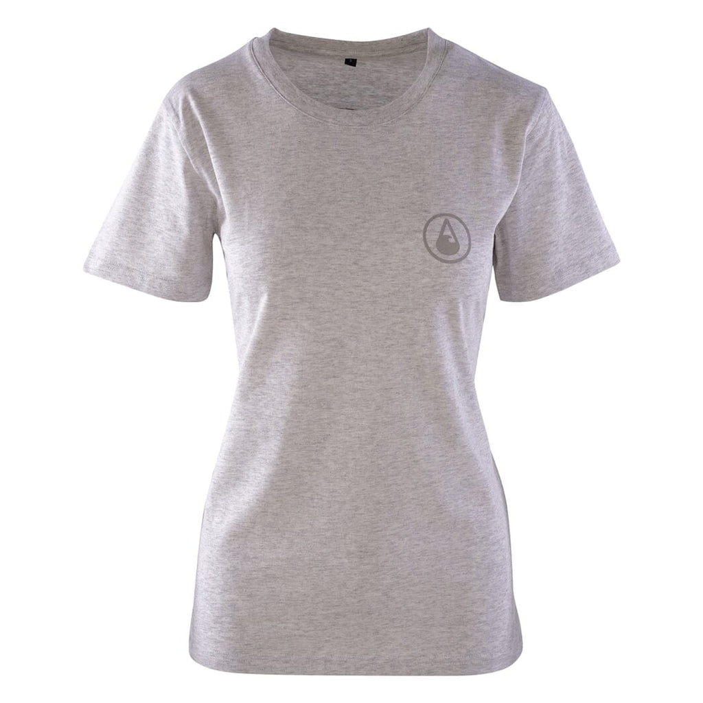 T-Shirt Kalaoa Women, Heather Cream Grey, Bio Baumwolle T-Shirt WAVE HAWAII 