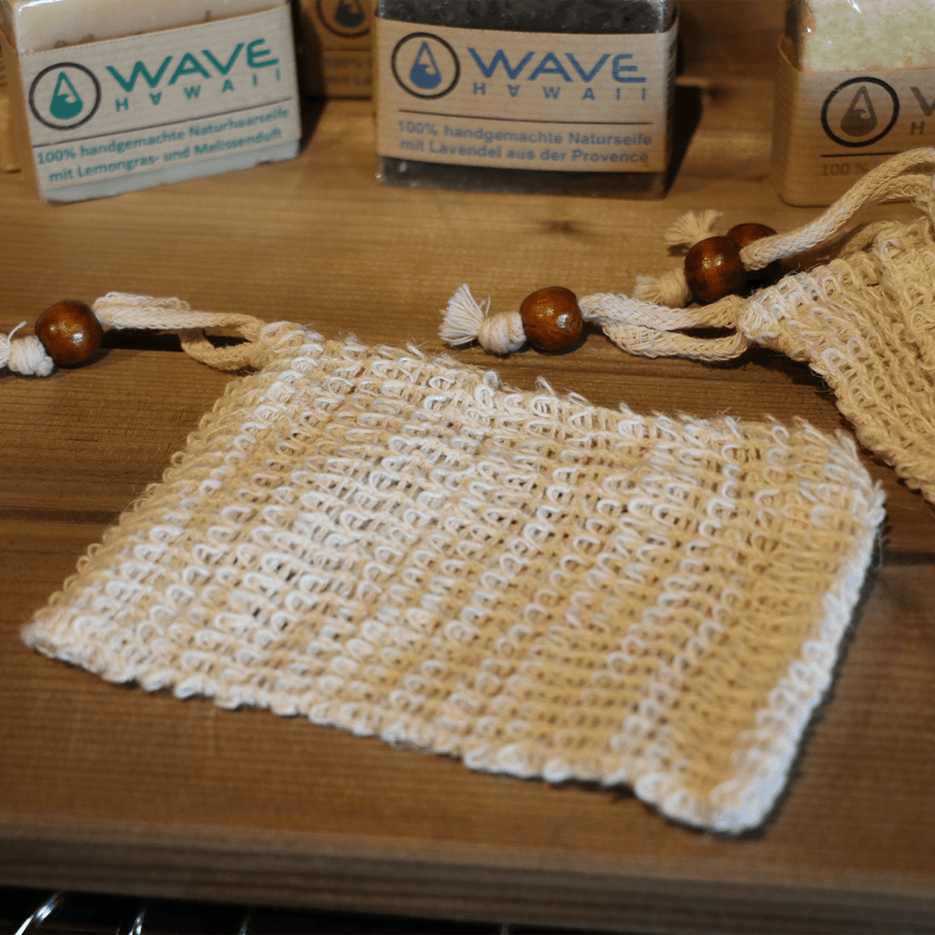 Sisal-Säckchen für Stückseife Naturseife WAVE HAWAII 