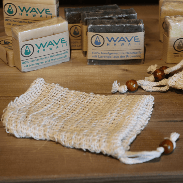 Sisal-Säckchen für Stückseife Naturseife WAVE HAWAII 