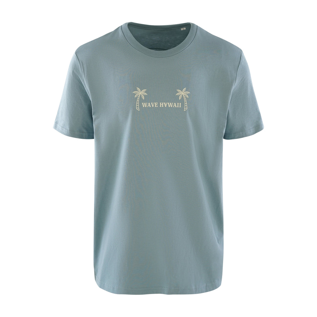 T-Shirt Waimea Blue, Bio Baumwolle T-Shirt WAVE HAWAII 
