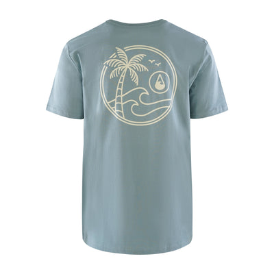 T-Shirt Waimea Blue, Bio Baumwolle T-Shirt WAVE HAWAII 