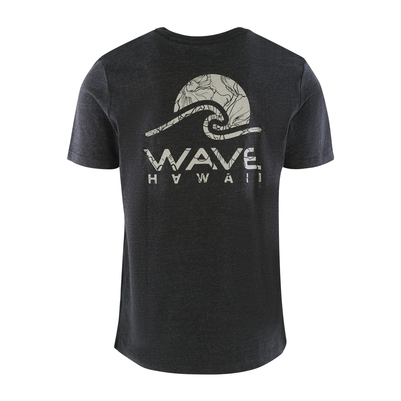 T-Shirt Kalaoa, Heather Black, Bio Baumwolle T-Shirt WAVE HAWAII 